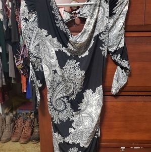 Womens patterned backless dress